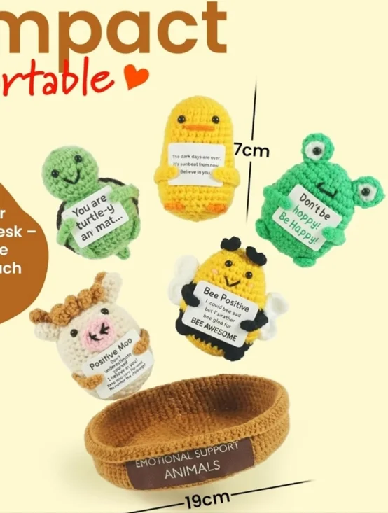 Emotional Support Animals Crochet Plush - Choice Of One - Picture 2 of 2